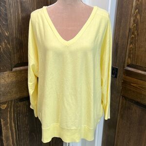Terra & Sky Soft Yellow Knit Top